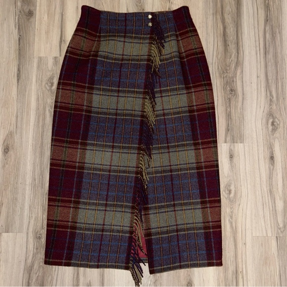 Ralph Lauren Multicolor Plaid Pencil Skirt - Picture 1 of 7